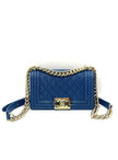 Preowned. Chanel Leboy Small Blue Caviar GHW. 27805471|17520