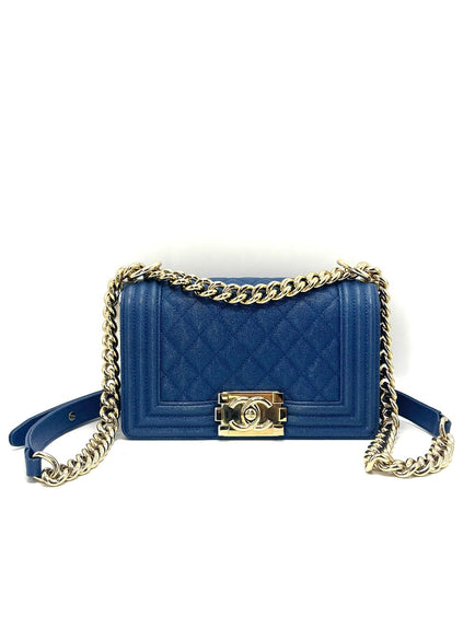 Preowned. Chanel Leboy Small Blue Caviar GHW. 27805471|17520