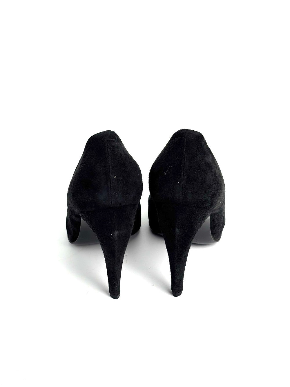 Preowned. Roger Vivier Heel Suede Black. 39|11697