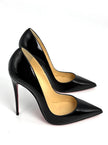 Like New. Louboutin Heel Patent Black. 40|12583