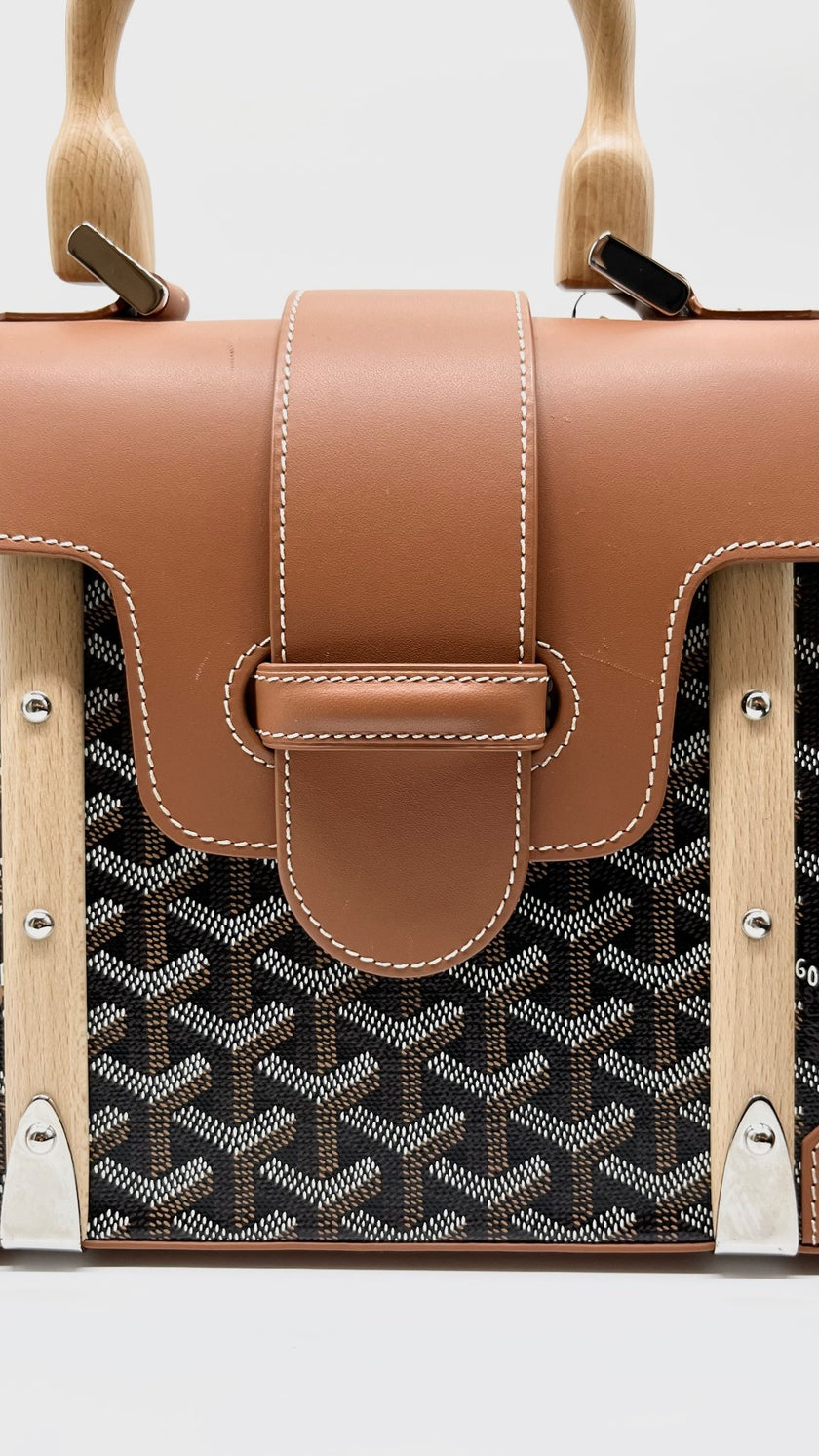 Preowned. Goyard Saigon PM Tan. LAR020221|5192