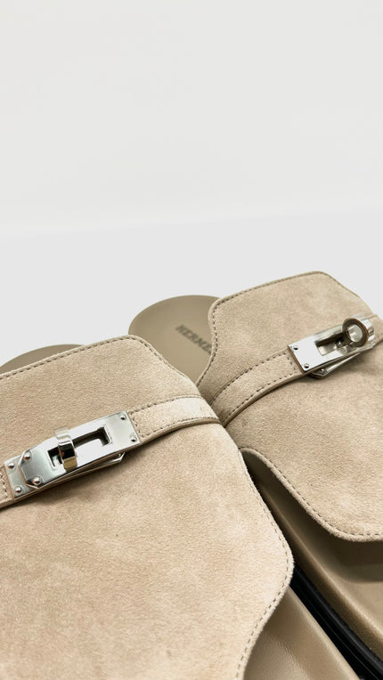 Brand New. Hermes Empire Sandals Gray. 41|10594