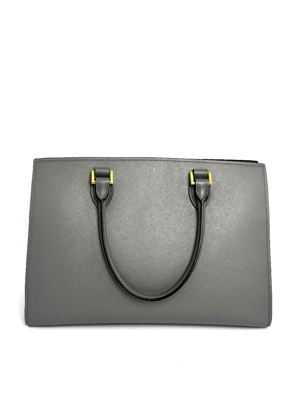 Like New. Prada Argilla Two Way Saffiano Gray. 158D|12353