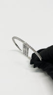 Brand New. HK Setting Tennis Cuff Bangle 18k WG1.89 TCW|13490