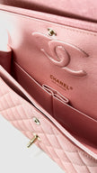 Like New. Chanel Medium Double Flap Caviar Iridescent Pink GHW. 27969345|12232