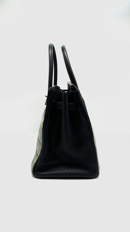 Preowned. Hermes Birkin 35 Vibrato Blue Indigo Togo PHW. G24C|13929