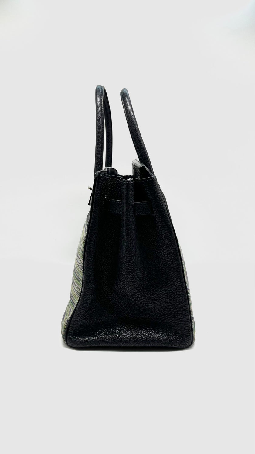 Preowned. Hermes Birkin 35 Vibrato Blue Indigo Togo PHW. G24C|13929