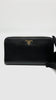 Preowned. Prada Long Zippy Wallet Saffiano Black GHW|5574