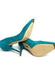 Brand New. Roger Vivier Heel Suede Blue. 35|10648