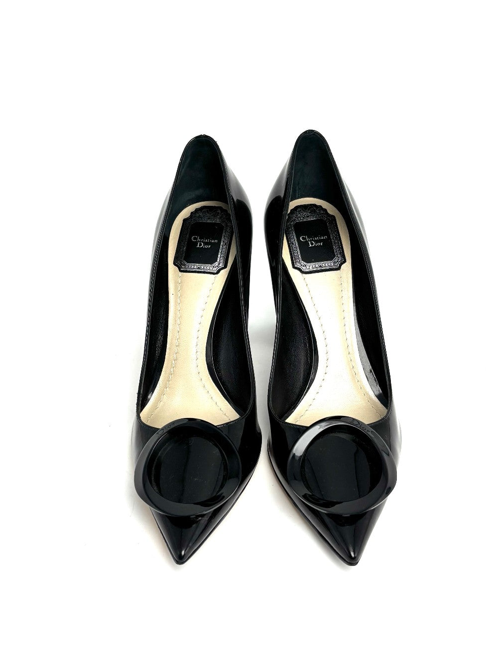 Brand New. Dior Low Heel Patent Black. 38.5|11727