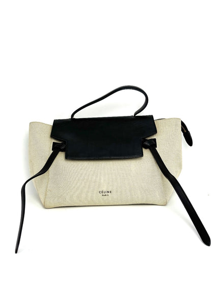 Preowned. Celine Belt Canvass Beige|11752