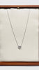 Brand New. Heart Shape Diamond necklace 0.28Ct 16-18 inches length HK 18k White Gold|10930