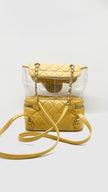 Preowned. Chanel Aquarium Back Pack Yellow Calfskin PVC. 25958505|8479