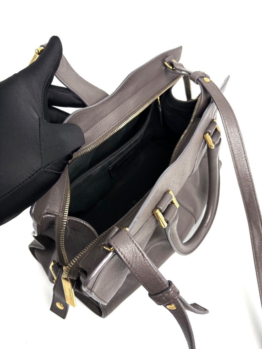 Preowned. YSL Cabas Gray|12497