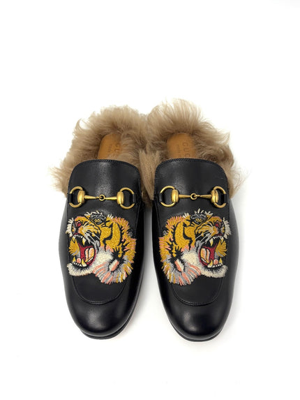 Brand New. Gucci Mule Tiger w/Fur. 36.5|8595