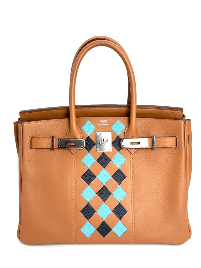 Preowned. Hermes Birkin 30 Tressage Gold. DCT636ZH|3453