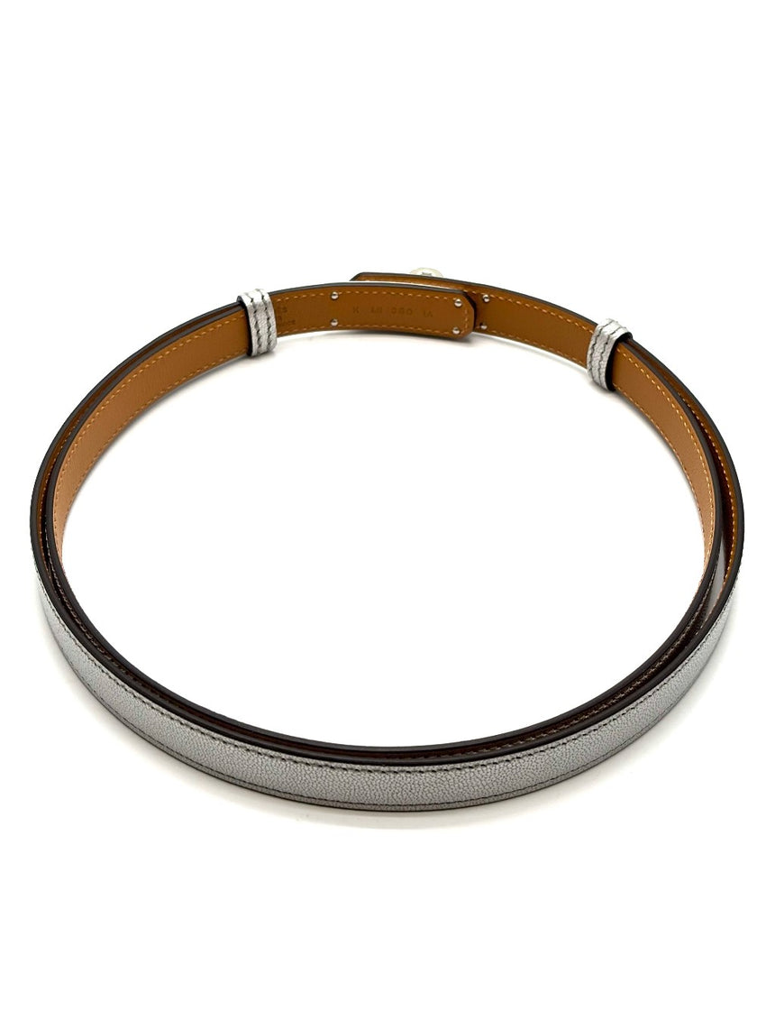 Brand New. Hermes Kelly Belt Argent Silver PHW. KMI380IA|17040