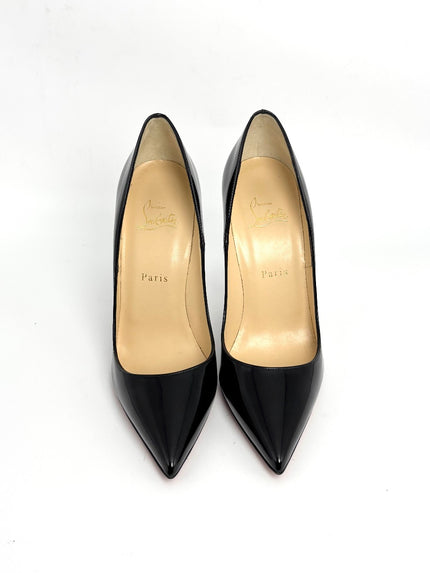 Like New. Louboutin Heel Patent Black. 40|12582