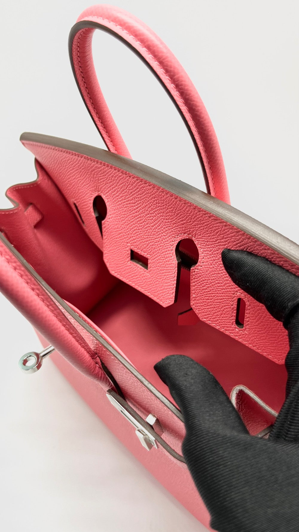 Brand New. Hermes Birkin 25 Rose Azalee Epsom Sellier PHW. KHT229DU|13718