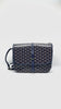 Preowned. Goyard Belvedere MM Messenger Bag Blue. MAE020237|11411