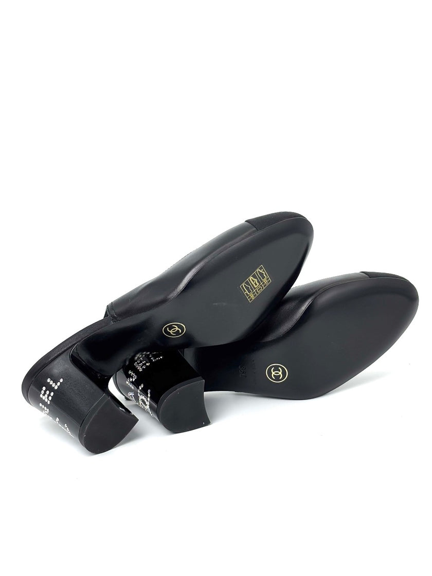 Brand New. Chanel Slingback Black Low Heel. 36|7665