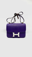 Preowned. Hermes Constance 24 Ultra Violet Epsom PHW. P Square X03|9306