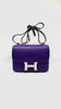 Preowned. Hermes Constance 24 Ultra Violet Epsom PHW. P Square X03|9306