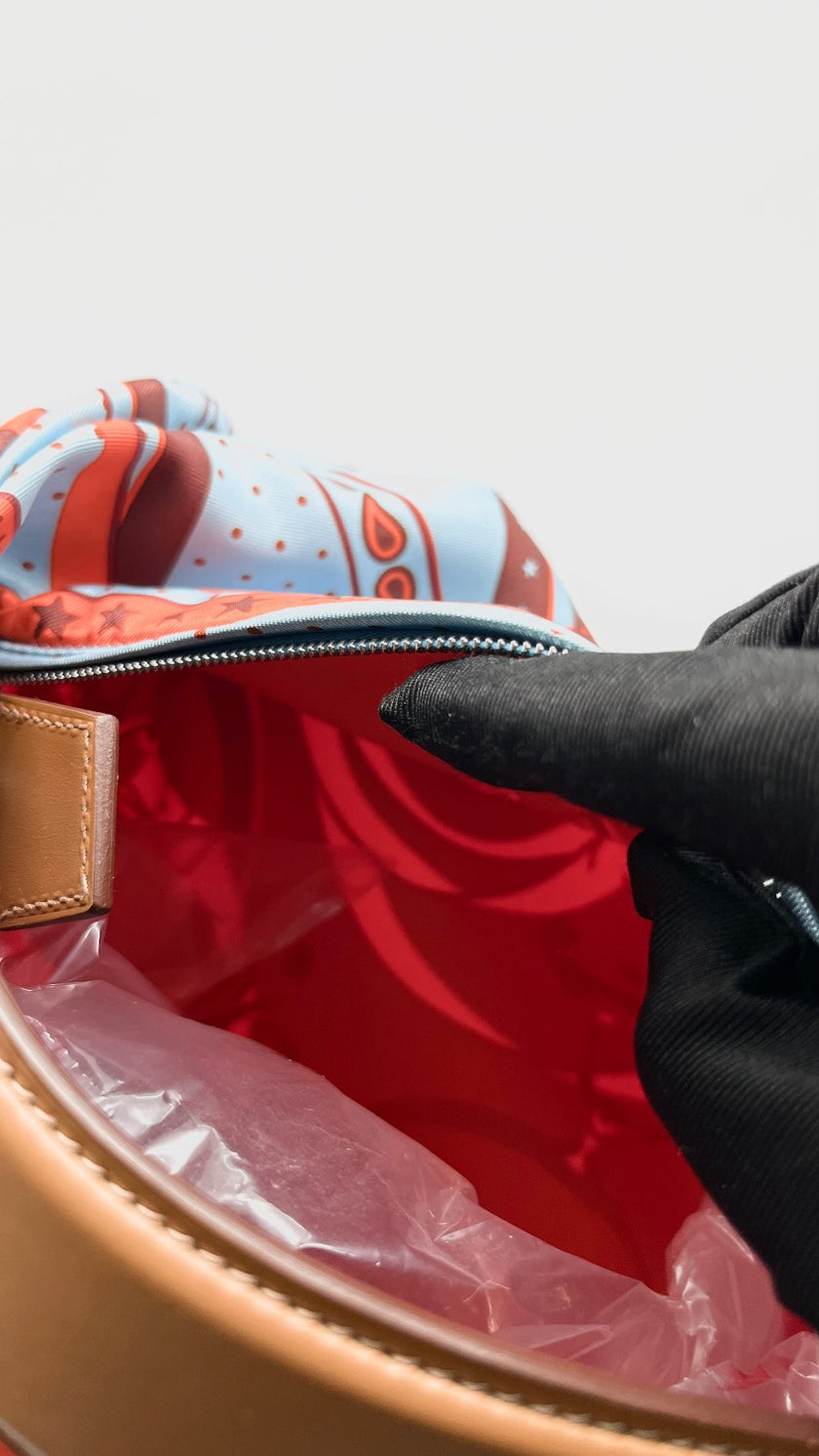 Brand New. Hermes Balusoie Bag Blue. BFM007PM|10544