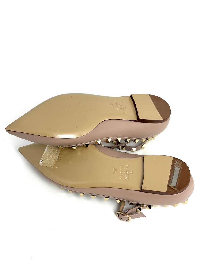 Brand New. Valentino Cage Flats Nude. 36.5|8434