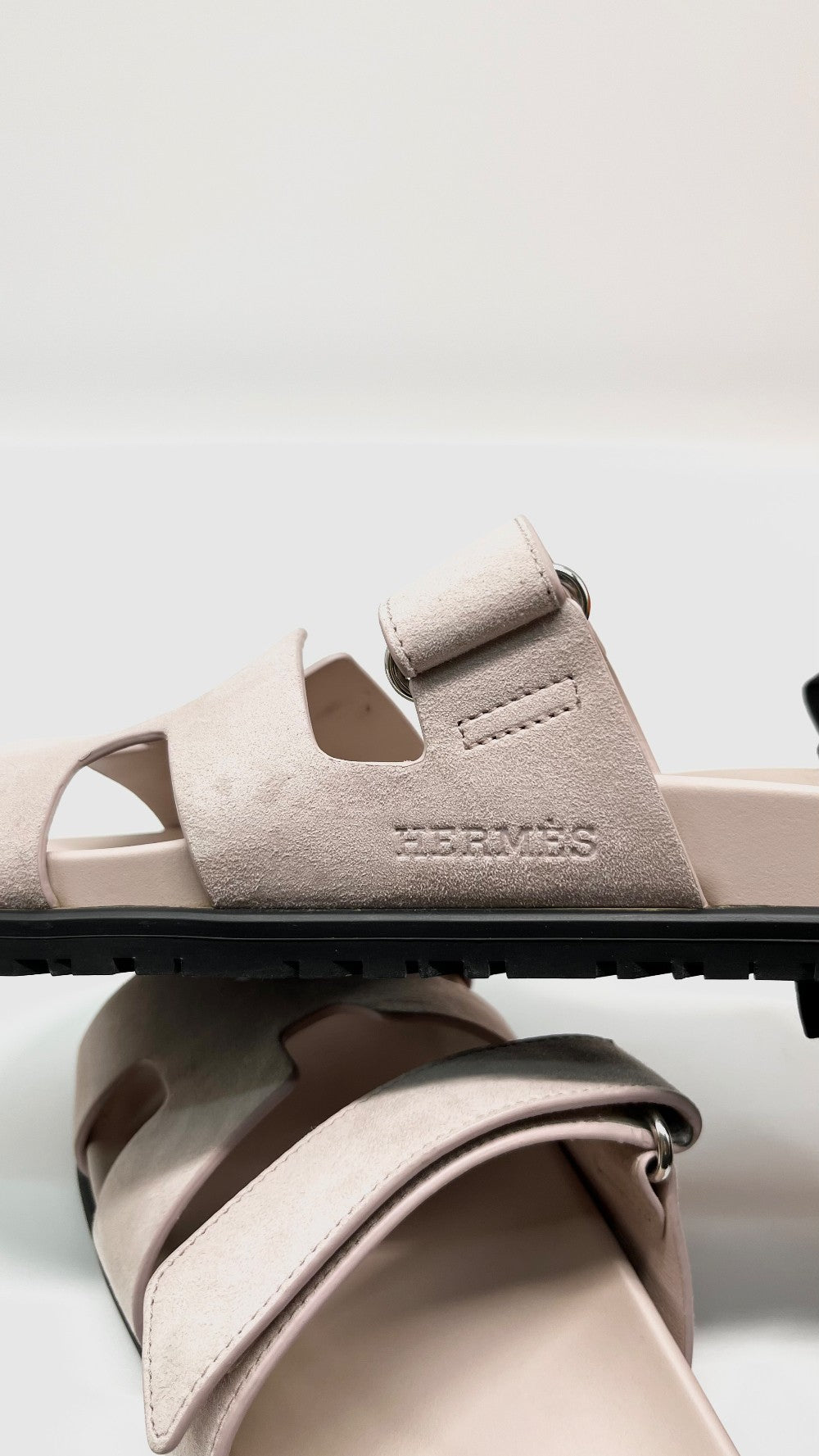 Like New. Hermes Chypre Suede Rose Porcelaine. 37.5|6863