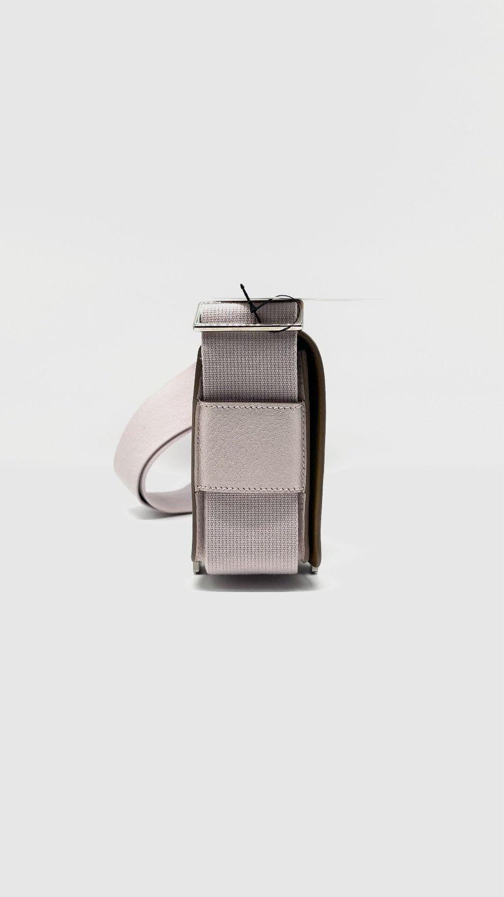 Preowned. Hermes Geta Mauve Pale/Chai Chevre PHW. BPU009NI|8263