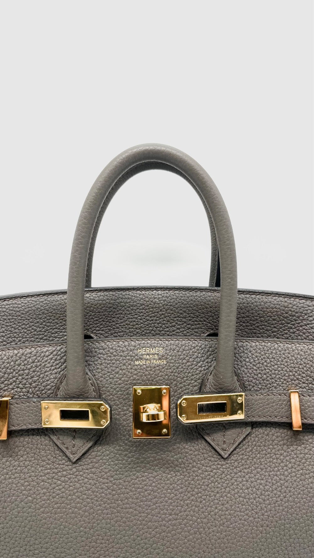 Brand New. Hermes Birkin 25 Etain Togo GHW. DPY837WM|14127