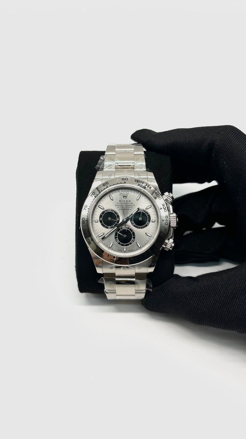 Brand New. Rolex Daytona Ghost Full White Gold Oyster Bracelet 2025 12. 5 Links 40 MM|14374