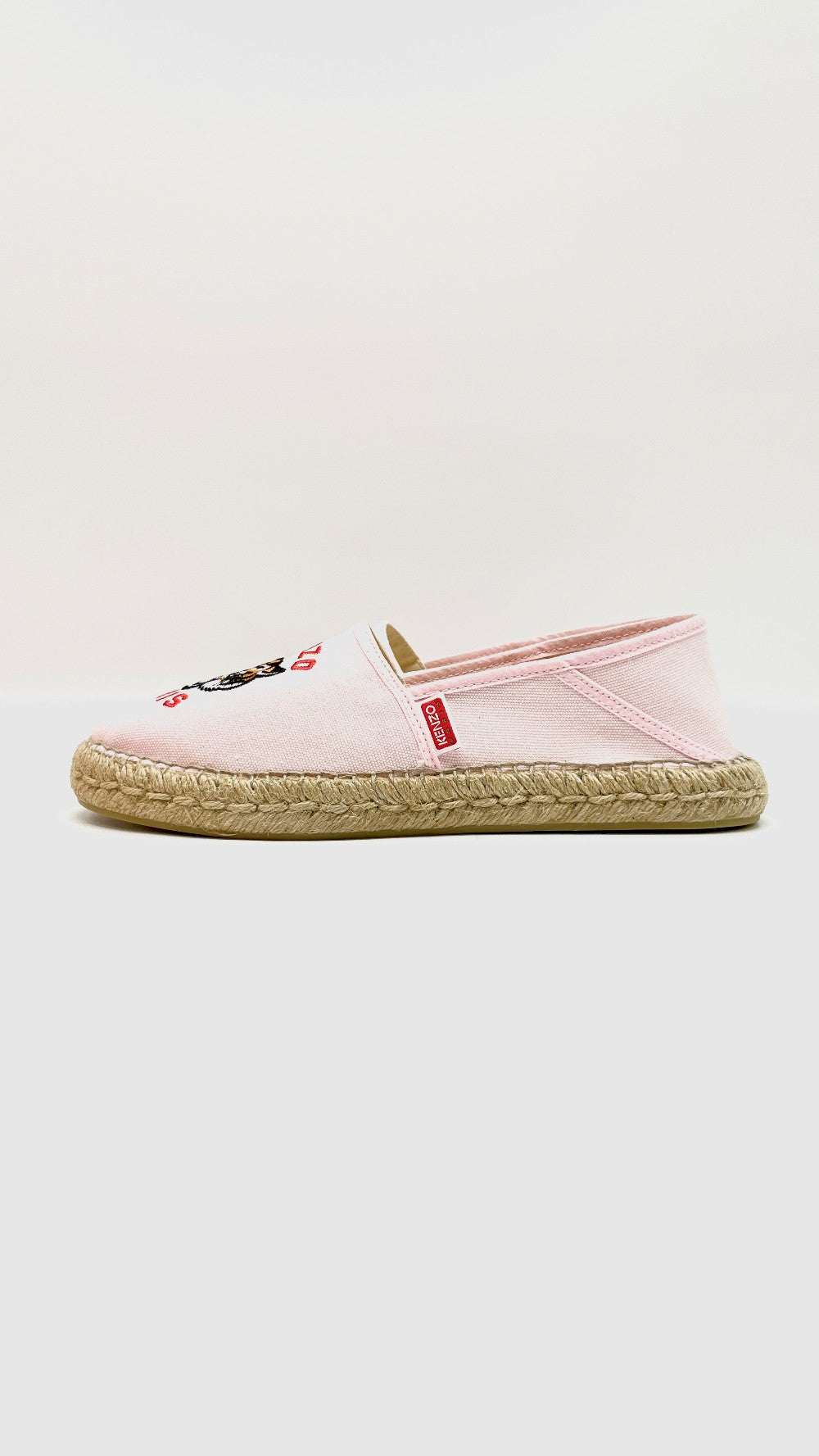 Brand New. Kenzo Lucky Tiger Espadrilles Pink Cotton Canvas Size 40|11207