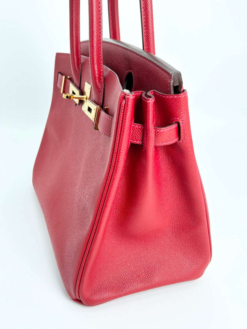 Preowned. Hermes Birkin 30 Rouge Casaque. TPY009GG|3449