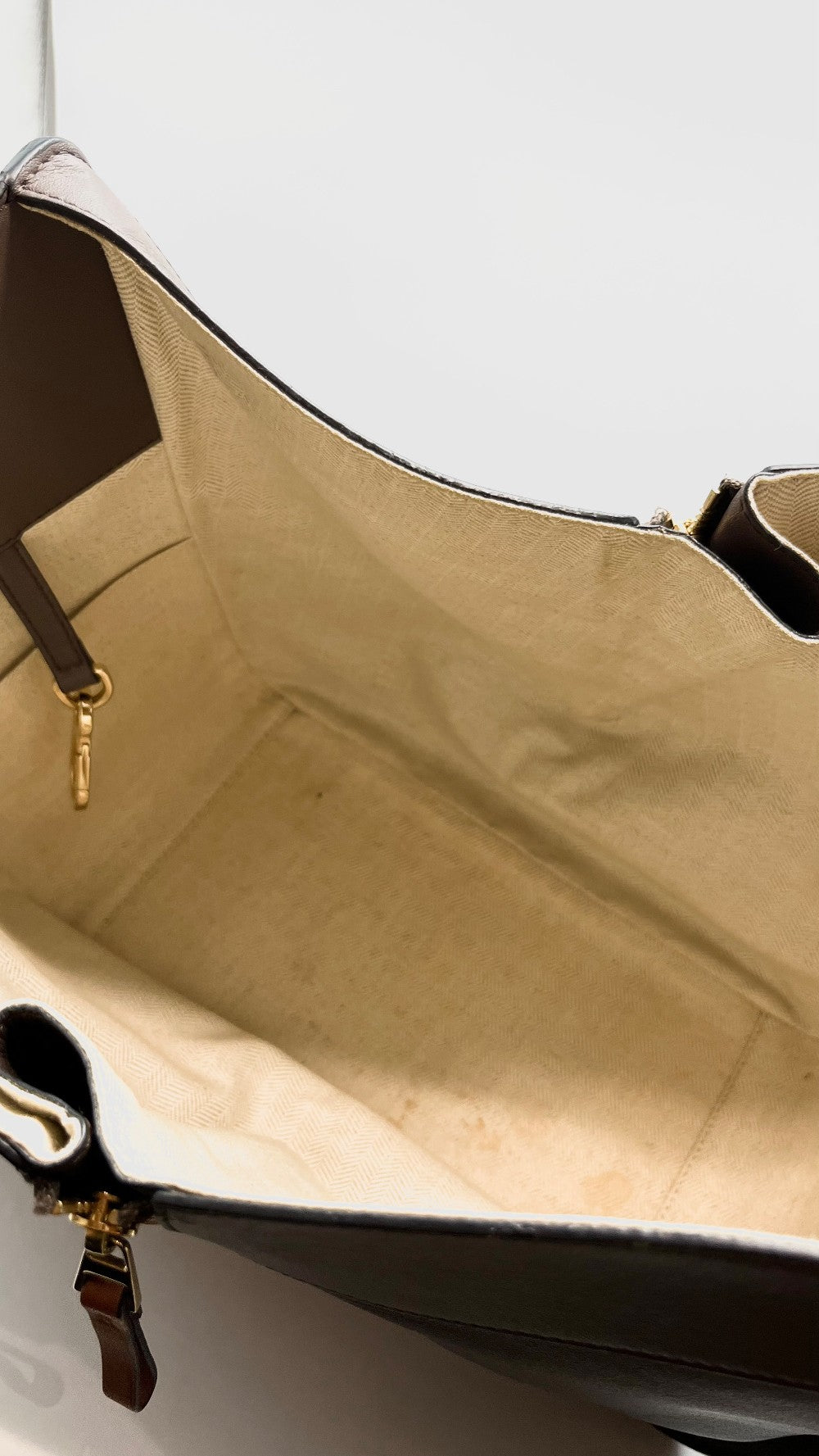 Preowned. Loewe Hammock Small Bicolor Dark Brown/Camel|16096