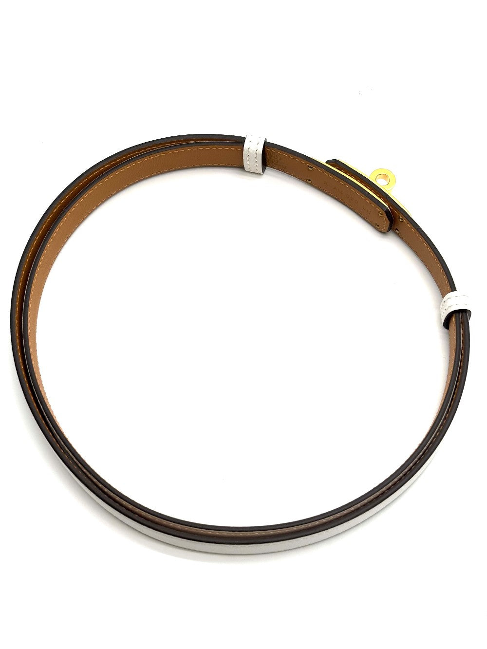 Brand New. Hermes Kelly Belt Mushroom GHW. KAM350UH|17017