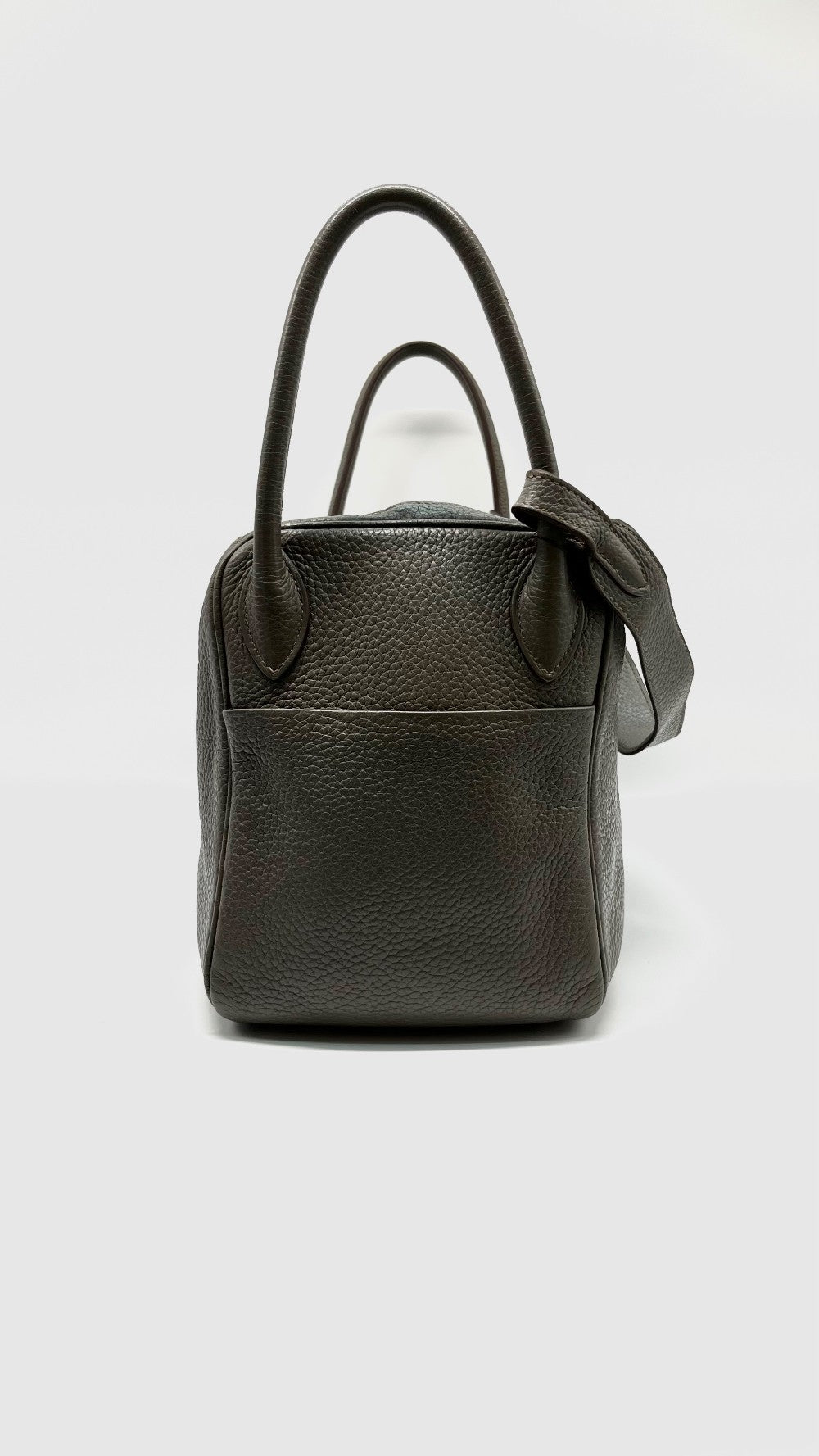 Preowned. Hermes Lindy 30 Etain Clemence PHW. R Square C028|9315