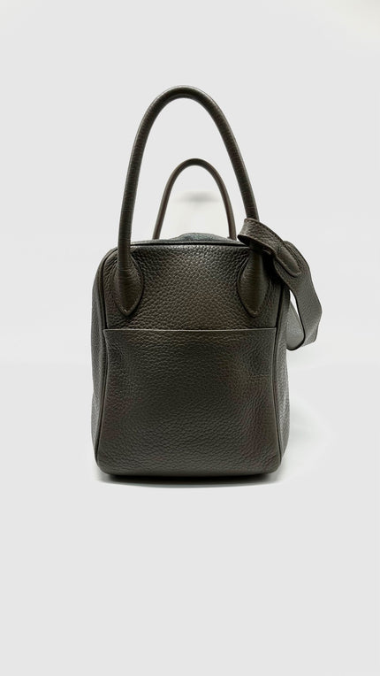 Preowned. Hermes Lindy 30 Etain Clemence PHW. R Square C028|9315
