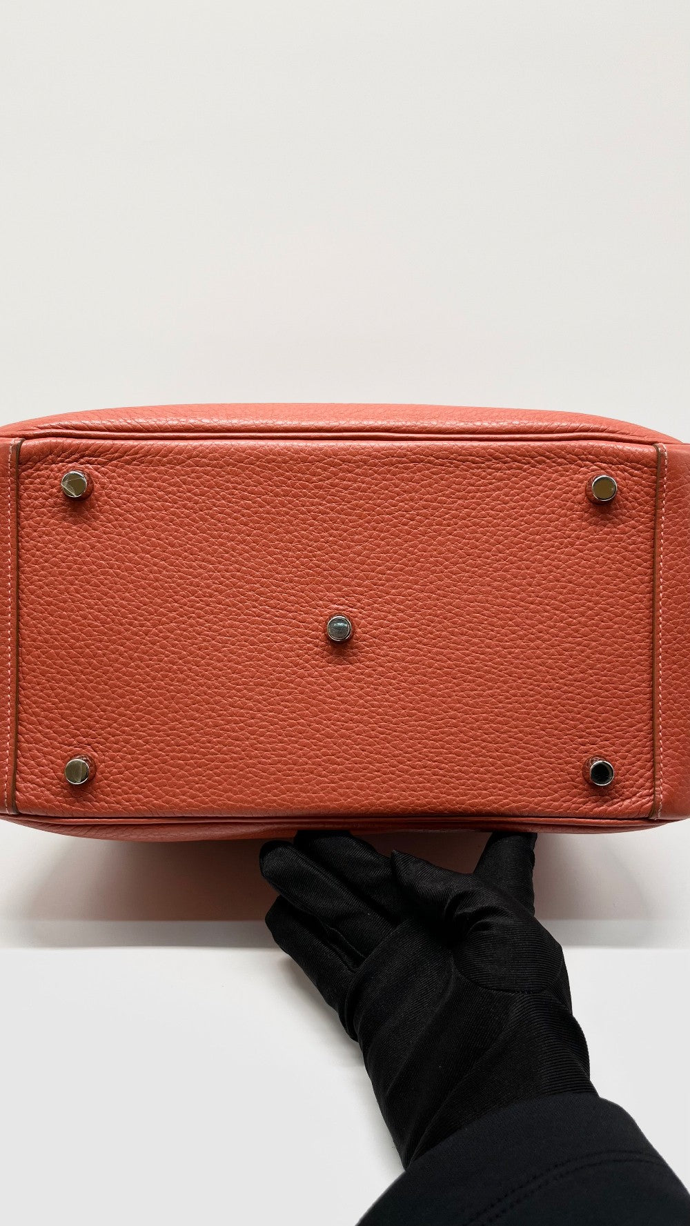 Preowned. Hermes Lindy 30 Crevette Clemence PHW. R 00191|13357