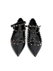 Preowned. Valentino Cage Flats Black. 39.5|12651
