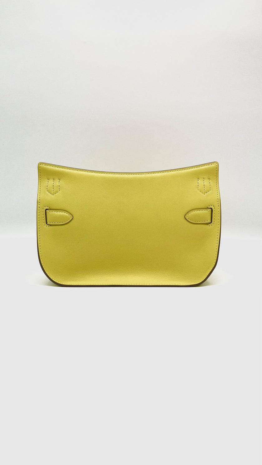 Brand New. Hermes Mini Jypsiere Swift Lime PHW. BIS281SD|5310