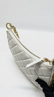 Unused. Chanel Quilted Hobo Chain White Lambskin GHW. L7CLTNEC|12329