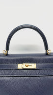 Preowned. Hermes Kelly 28 Blue Nuit Togo GHW. TII007BG|15341