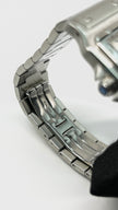 Preowned. Cartier Santos Galbee Medium White Dial Roman All Steel 20 Links. 1564CC137286|7925