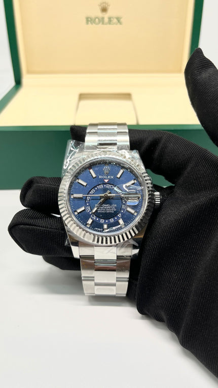 Brand New. Rolex Skydweller Blue Dial Steel Oyster Bracelet 42MM 2025 12.5 Links|7826