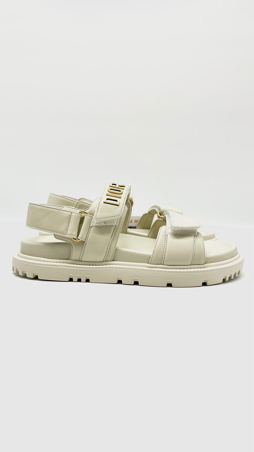 Brand New. Dior Dioract Sandal Ivory. 36.5|8532