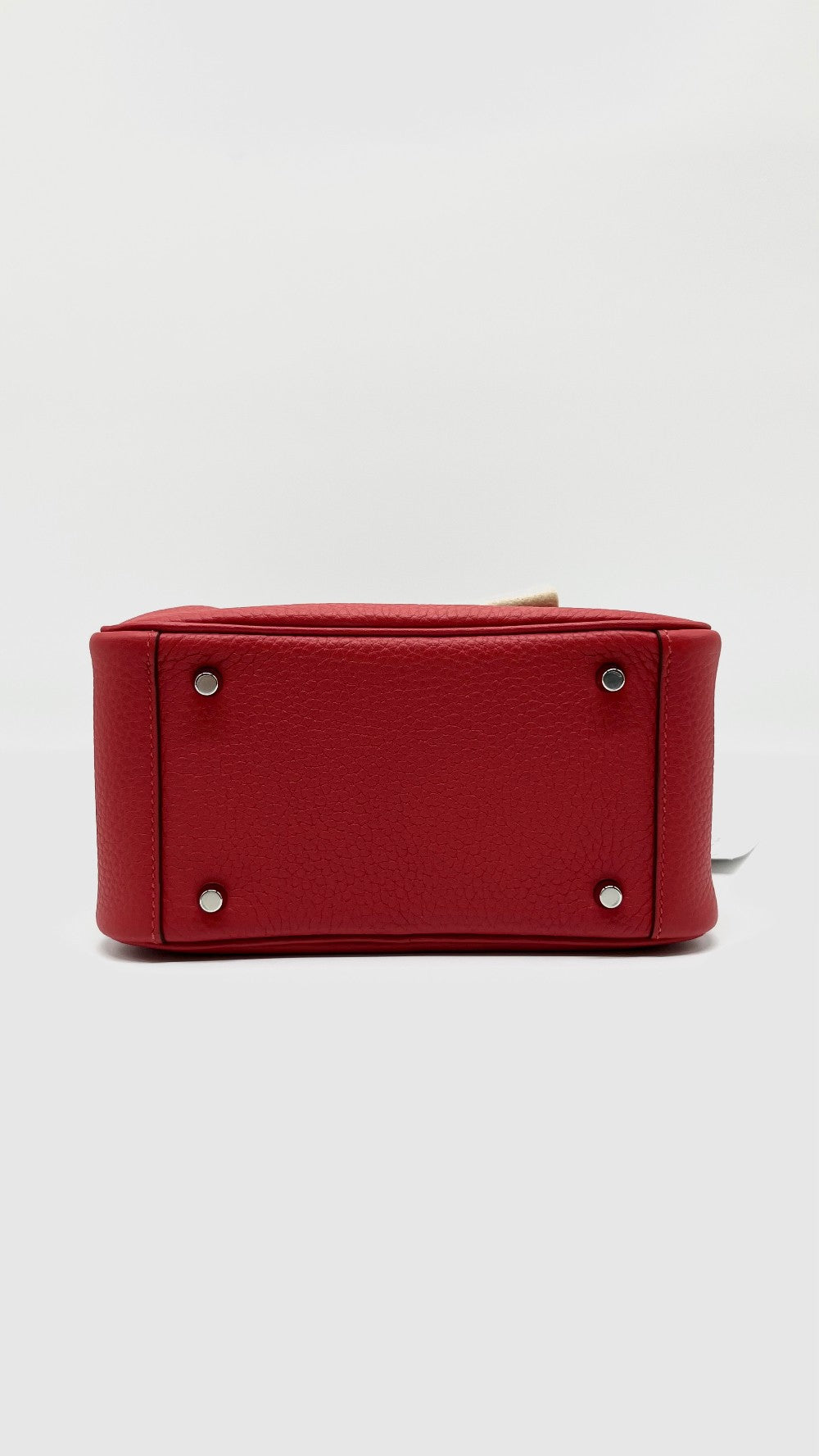 Brand New. Hermes Mini Lindy Rouge Radieux Togo PHW. KCT945KW|5298