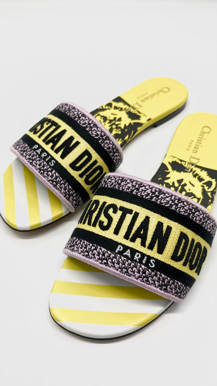 Unused. Dior Dway Slides Jungle Multicolor. 37.5|7877