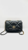 Brand New. Chanel C19 Flap Small Black Lambskin SHW/GHW. J7P5JPKG|10332
